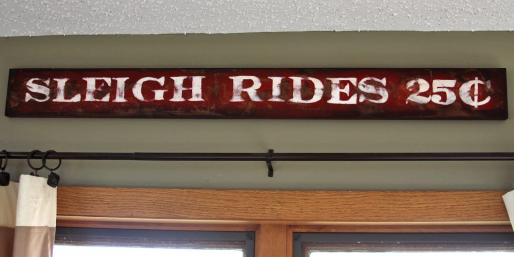 Do It Yourself Vintage Sleigh Ride Sign