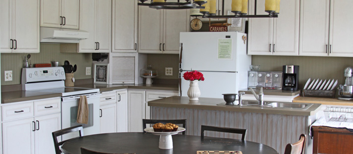 Kitchen Backsplash Using Beadboard Wallpaper- Transform Your Home On A Budget