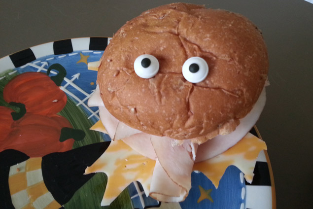 Silly Monster Sandwich - Halloween Lunch